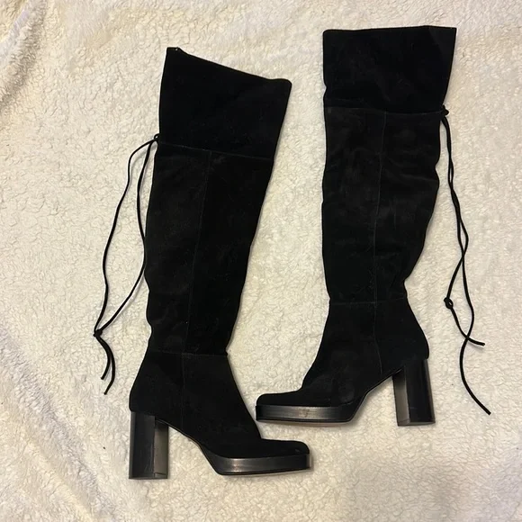 NWOT! FREE PEOPLE Echo Platform Over The Knee Boot - Size 39.5 - Picture 5 of 10